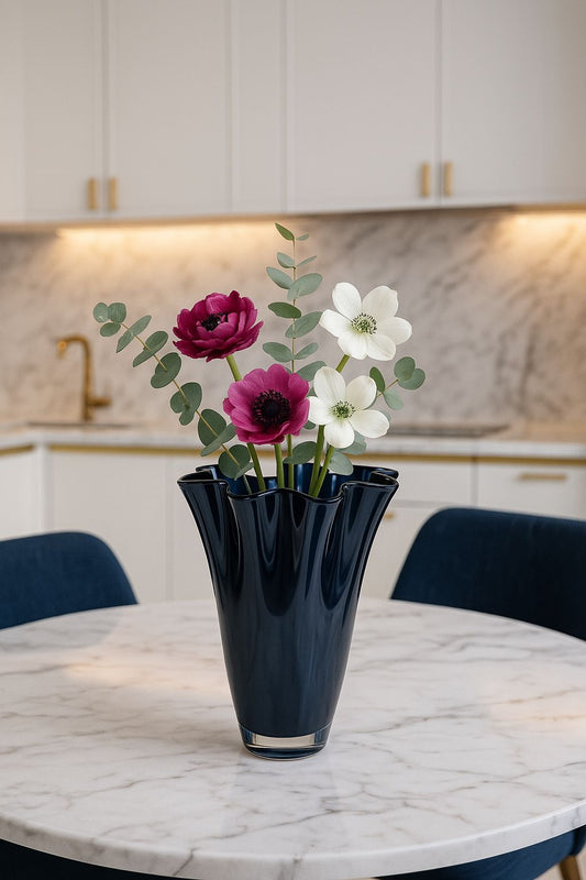 Signature Vase wavy glass vase