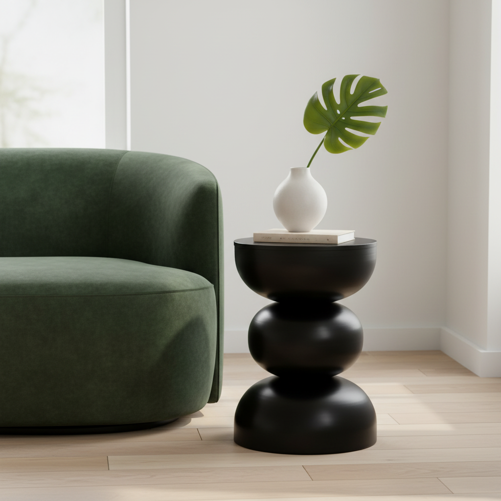 Beistelltisch Rund Metall Beistelltisch schwarz