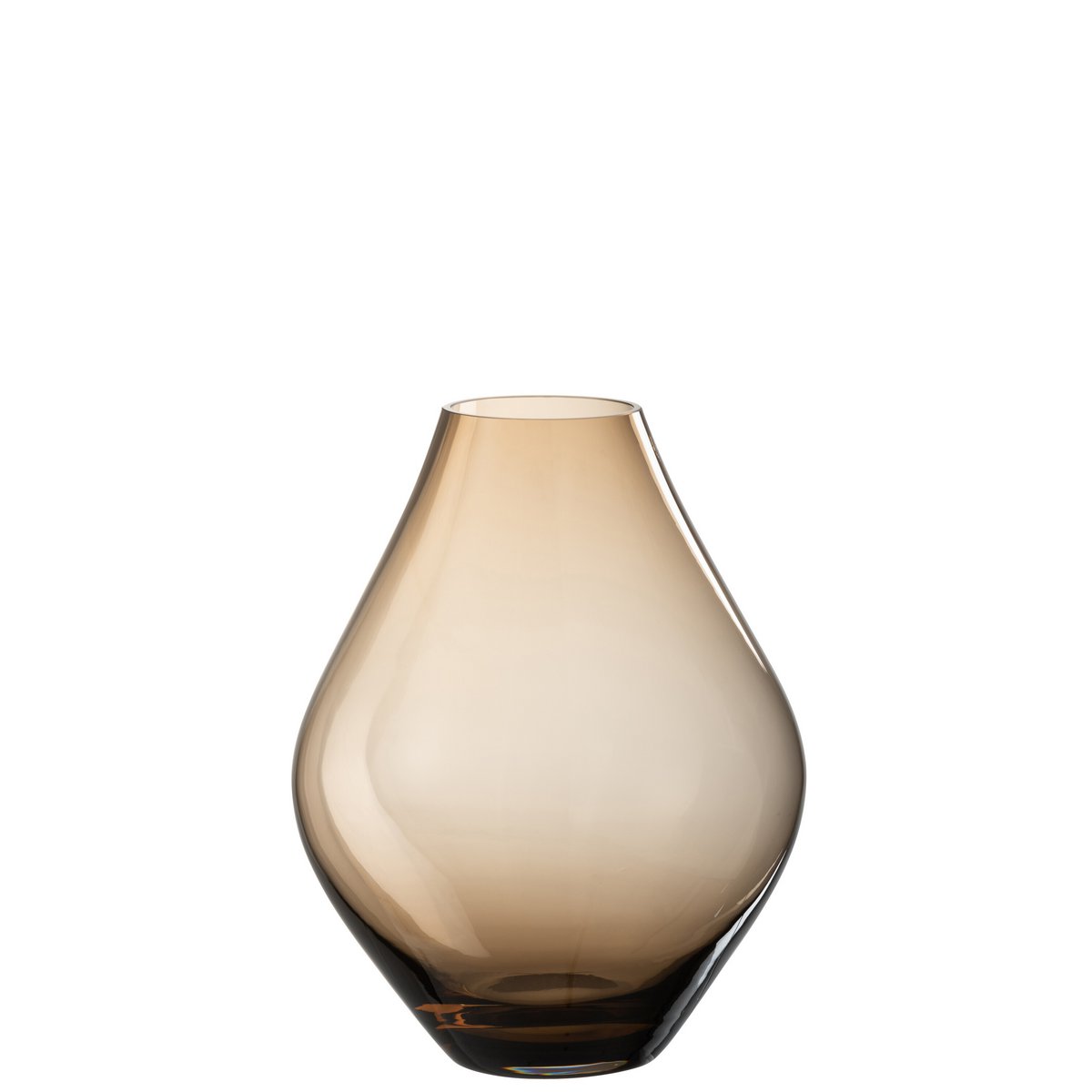 Bernstein farbene Vase in bauchig 30 cm hoch