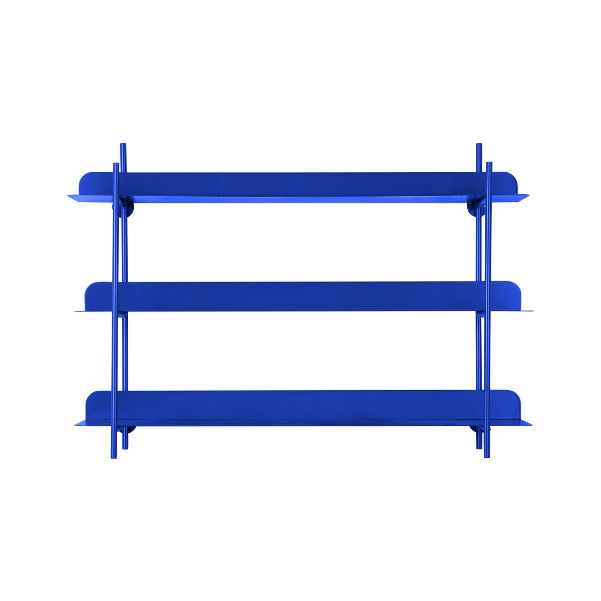 Wandregal Metall 3 Ebenen modern 60x42 cm Küche blau