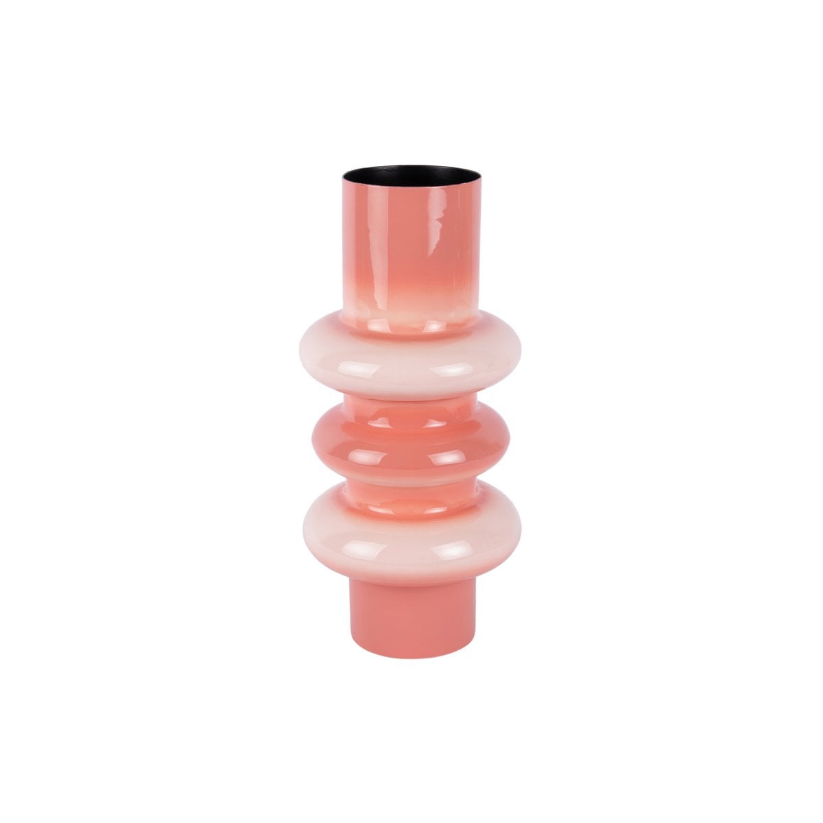 Present Time Vase Grato Medium in Roségold aus Eisen, 37 cm hoch