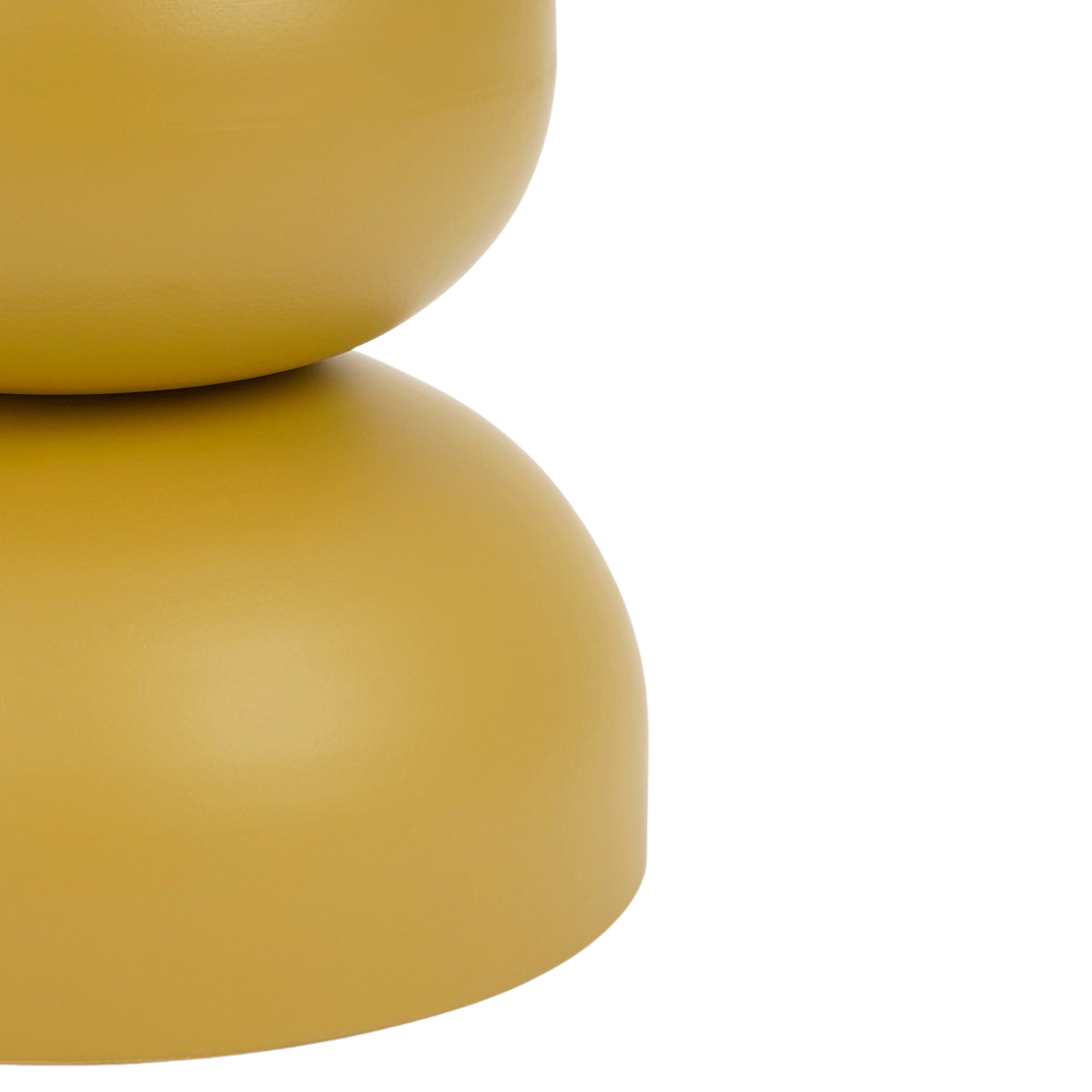 Beistelltisch rund gelb skulpturales Design