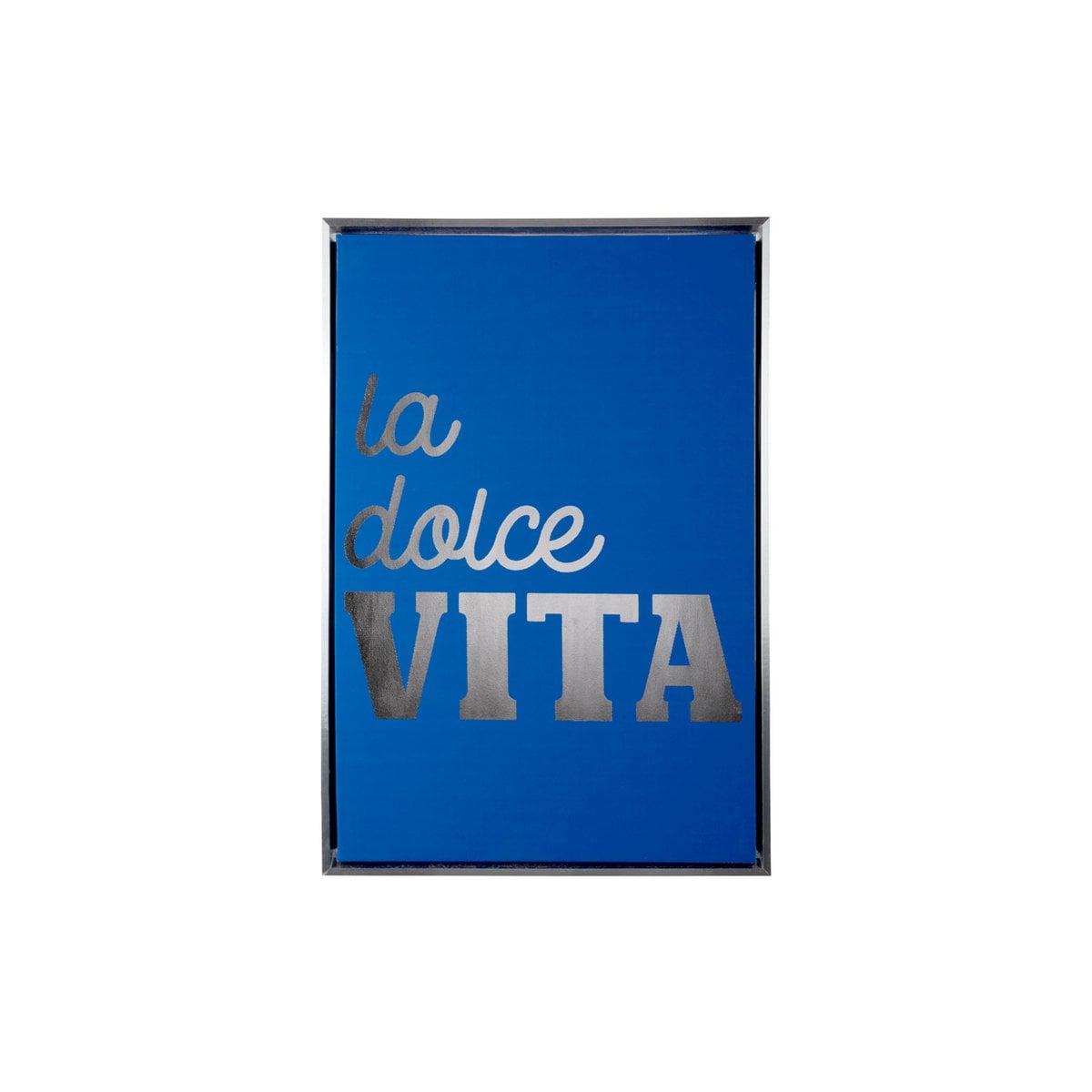 La Dolce Vita Wandbild Blau 60 cm – Leinwand mit Silberfolie von Present Time