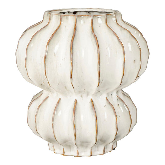 Altea Vase H35 x Ø33 cm Keramik creme weiß