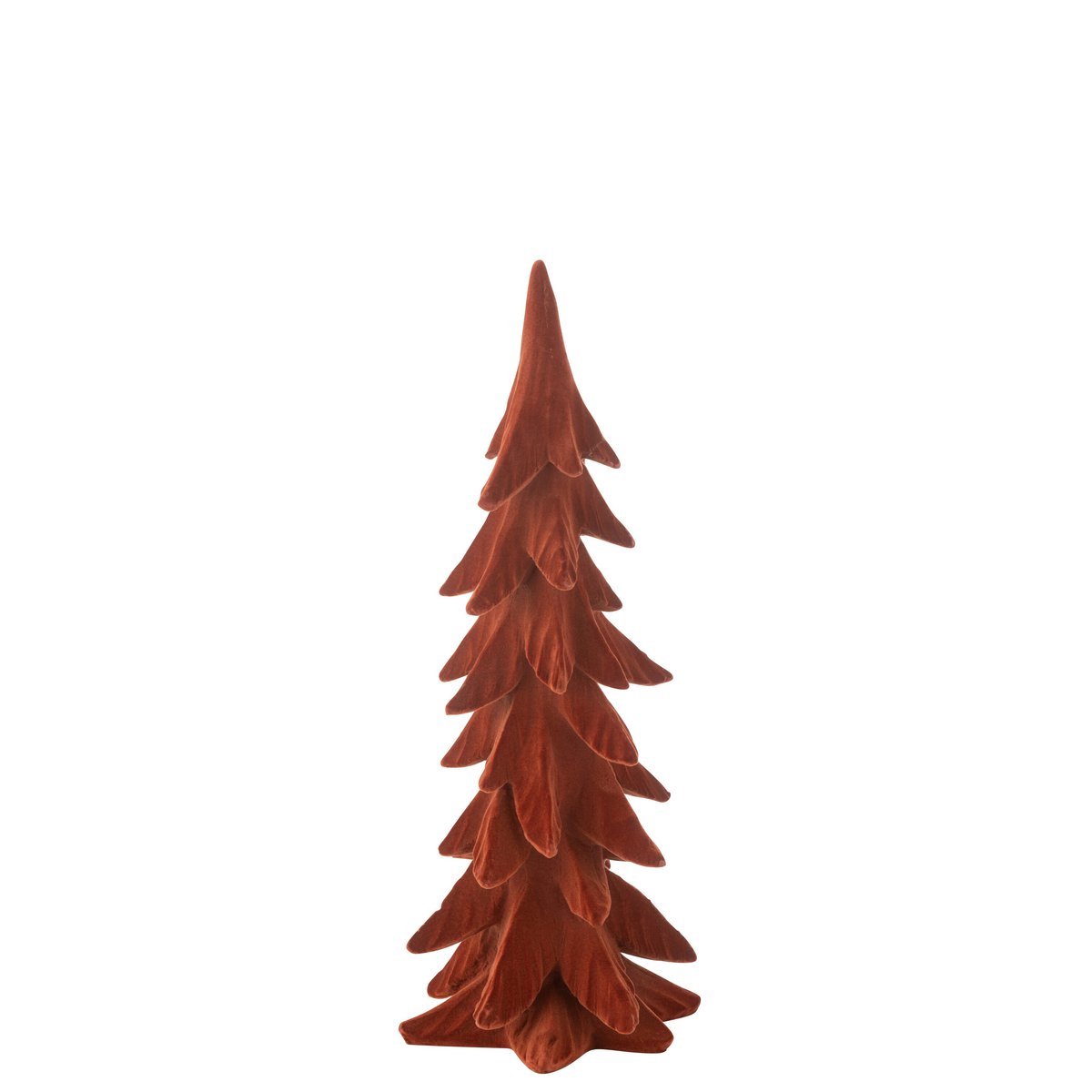 Velours Tannenbaum in Bordeaux von J-Line, 44 cm, festliche Weihnachtsdekoration