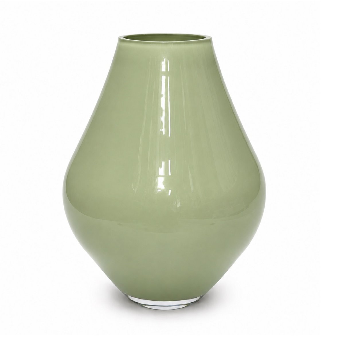 Glasvase Lesse Metallic Pastellgrün Ø 19 oder 22 cm