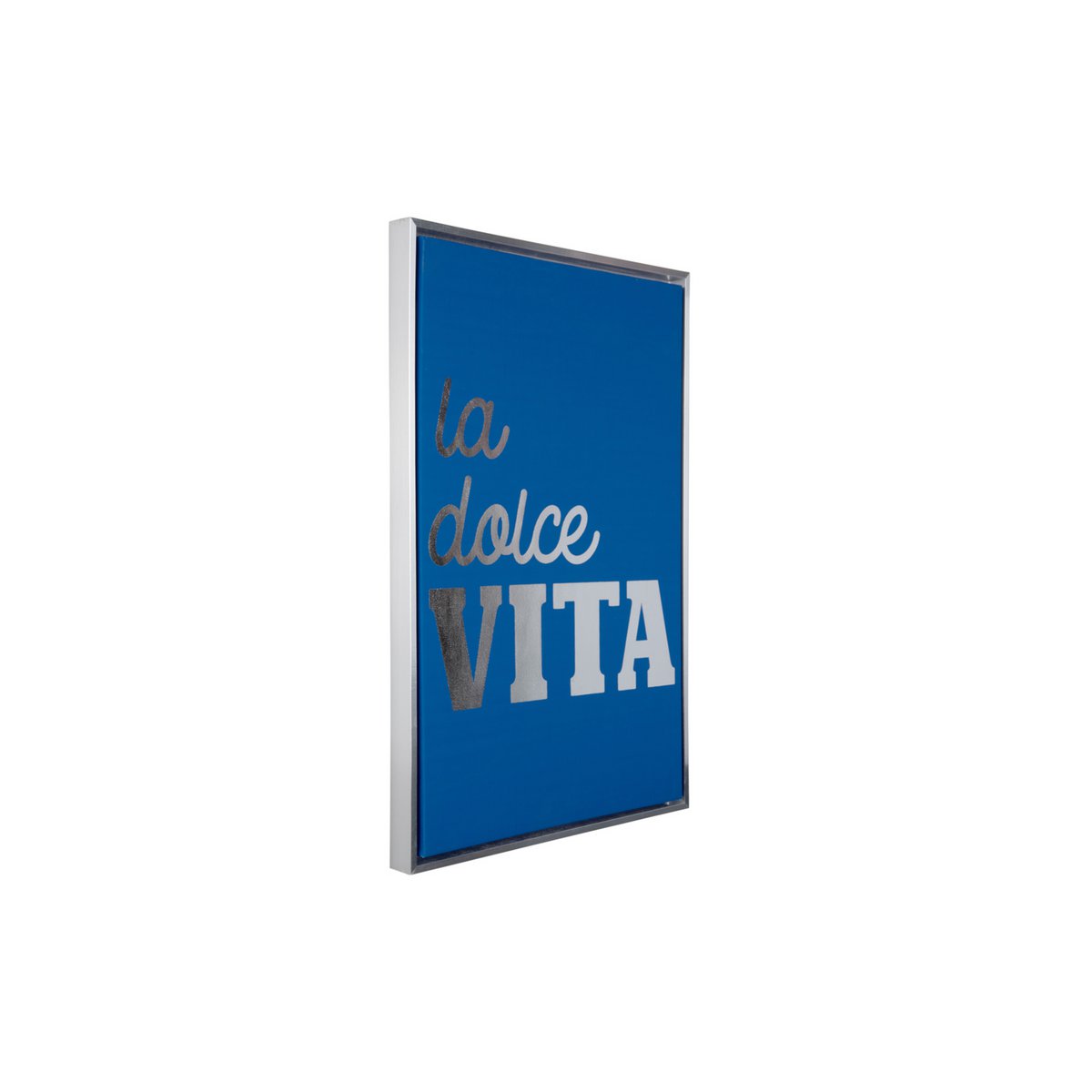 La Dolce Vita Wandbild Blau 60 cm – Leinwand mit Silberfolie von Present Time