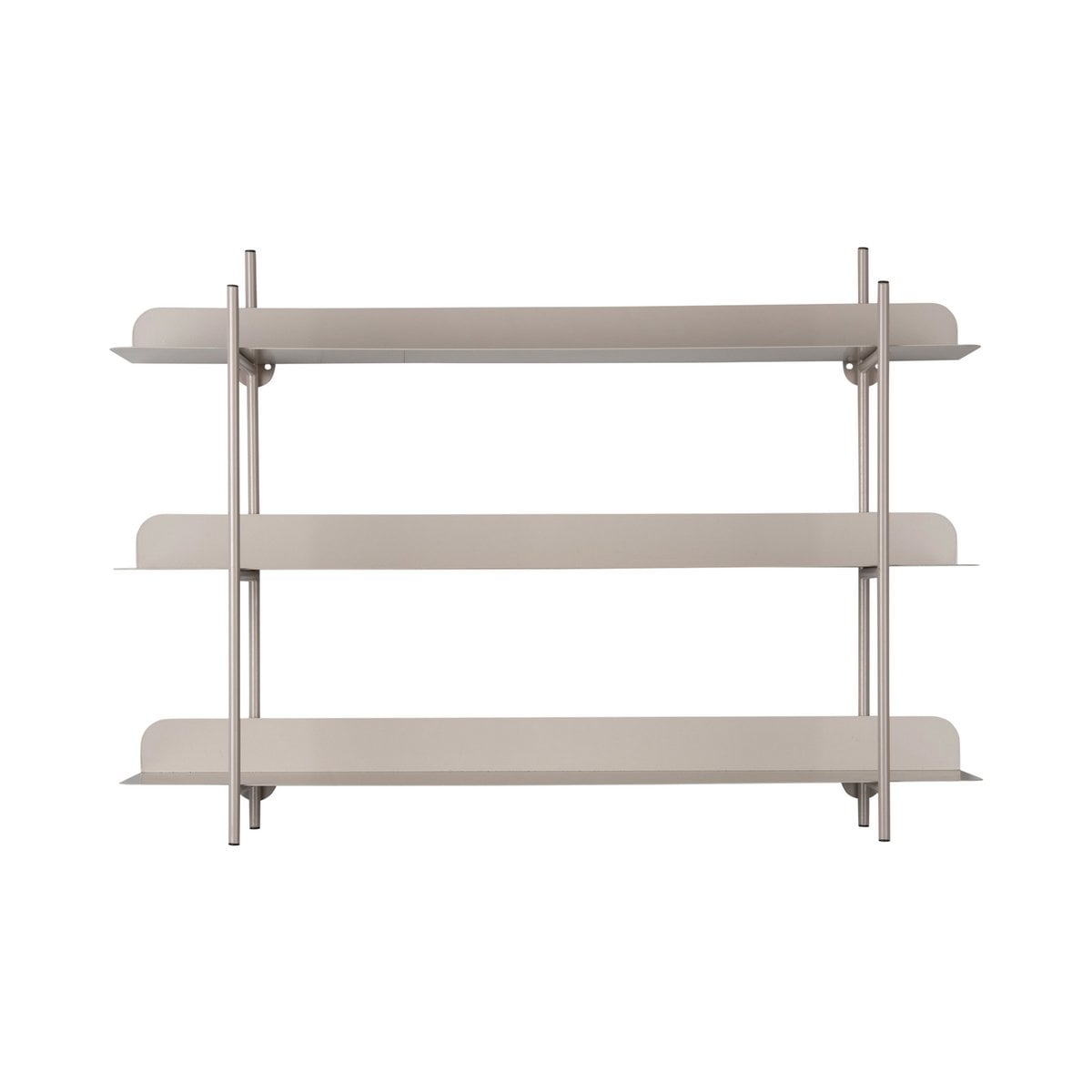 Wandregal Metall 3 Ebenen modern 60x42 cm grau