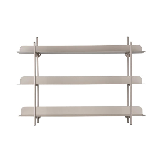 Wandregal Metall 3 Ebenen modern 60x42 cm grau
