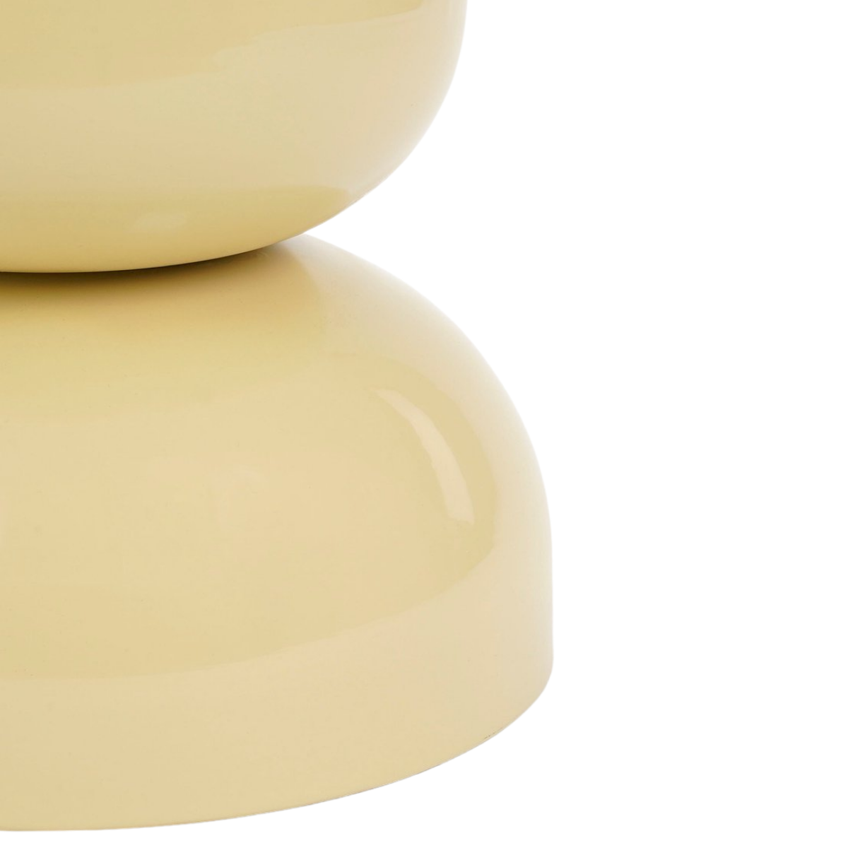 Beistelltisch beige rund 46 cm Kugelform