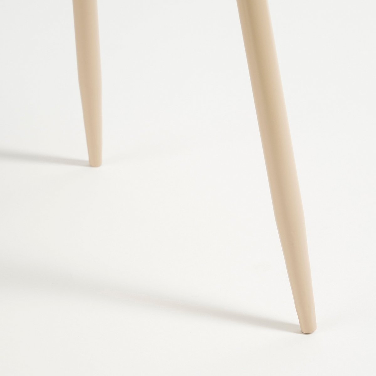 Beistelltisch beige Metall 38 cm mit Rand