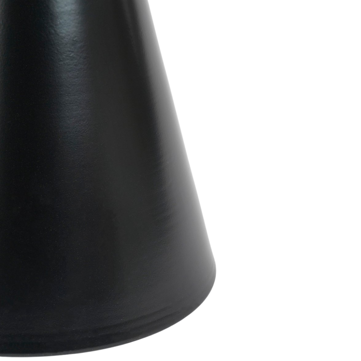 Beistelltisch schwarz rund Metall konisch