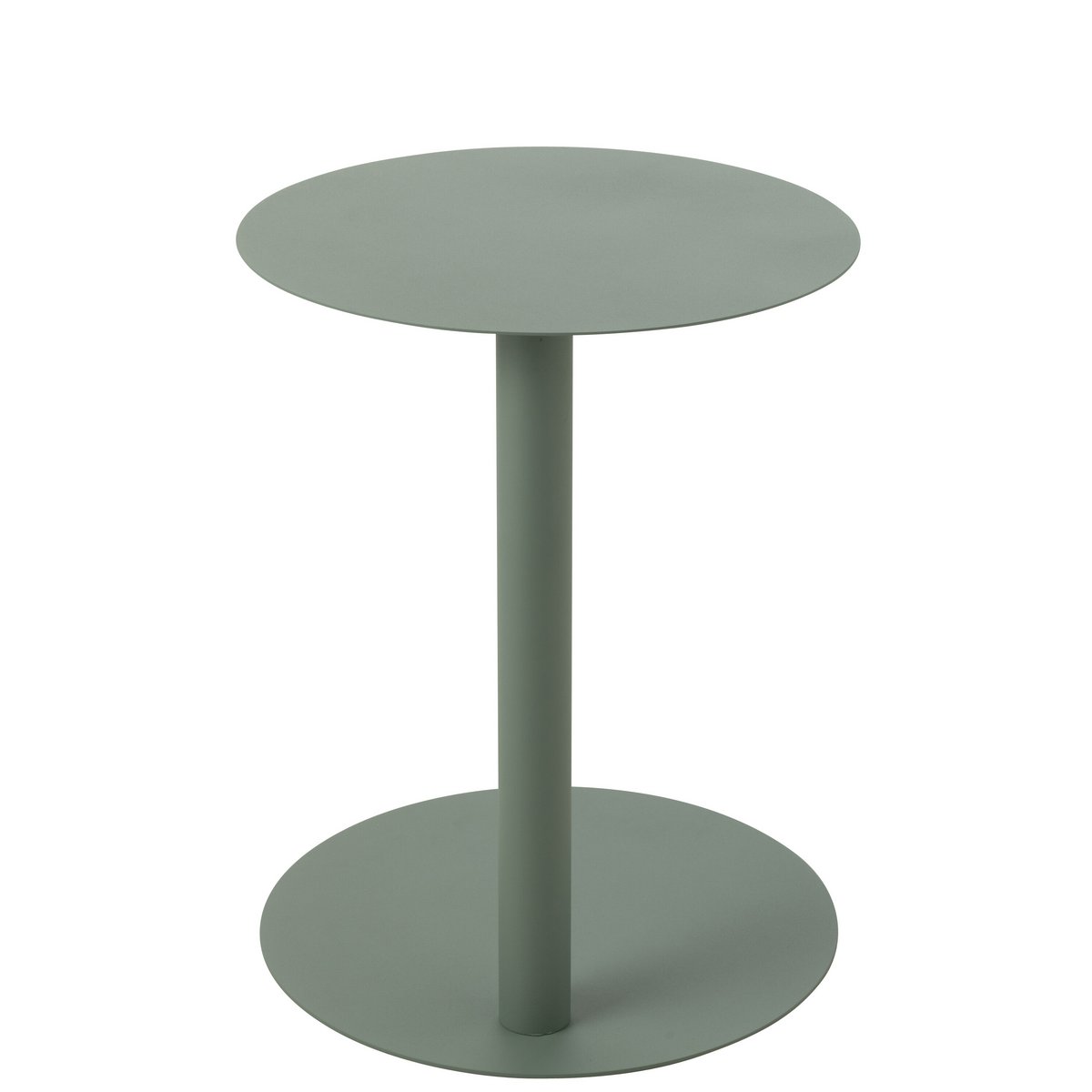 J-Line Beistelltisch rund aus Metall, Grün, 40 × 50 cm