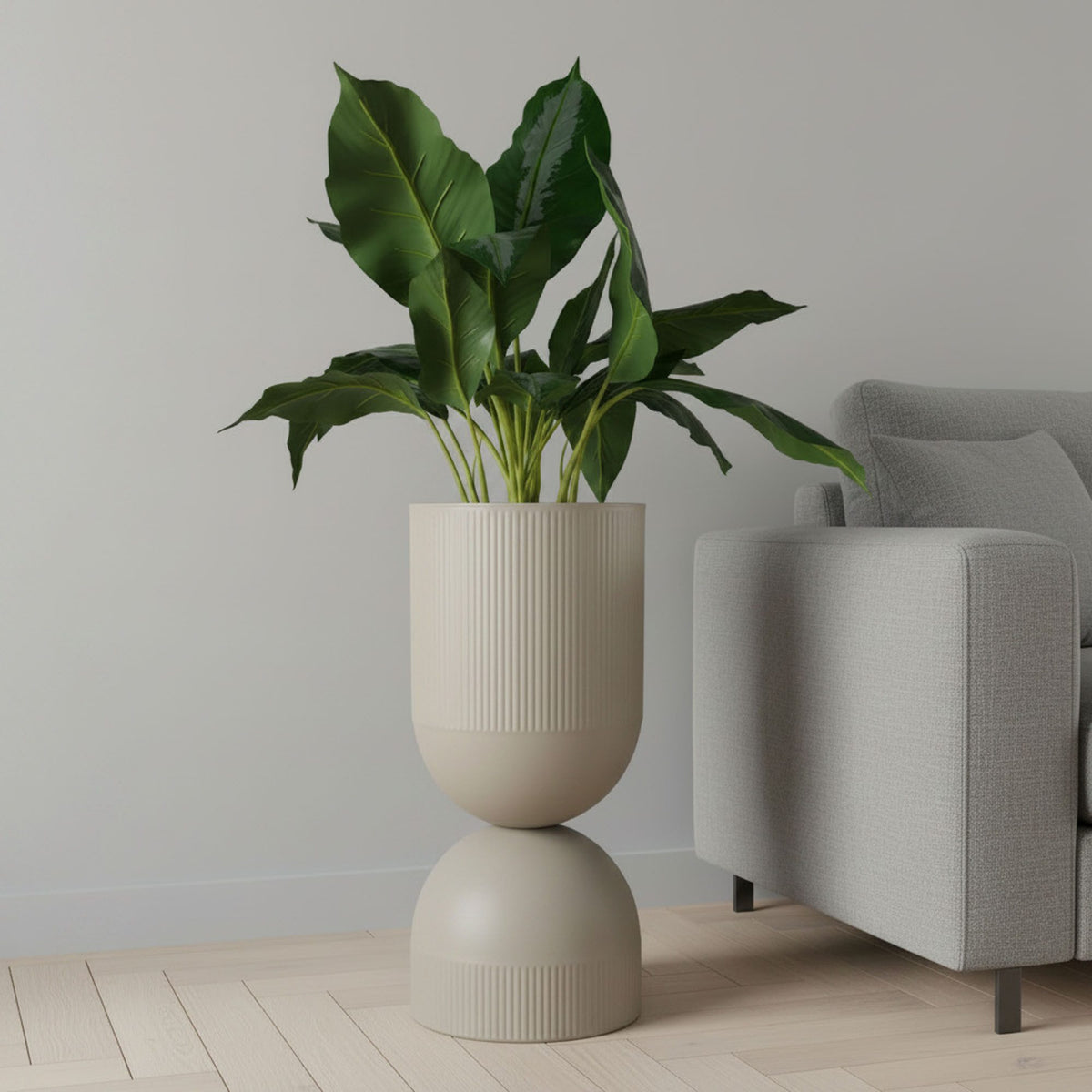 Blumentopf Tonar XL Grau 55 cm – Pflanztopf aus Eisen
