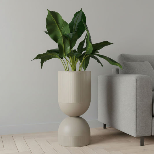 Blumentopf Tonar XL Grau 55 cm – Pflanztopf aus Eisen