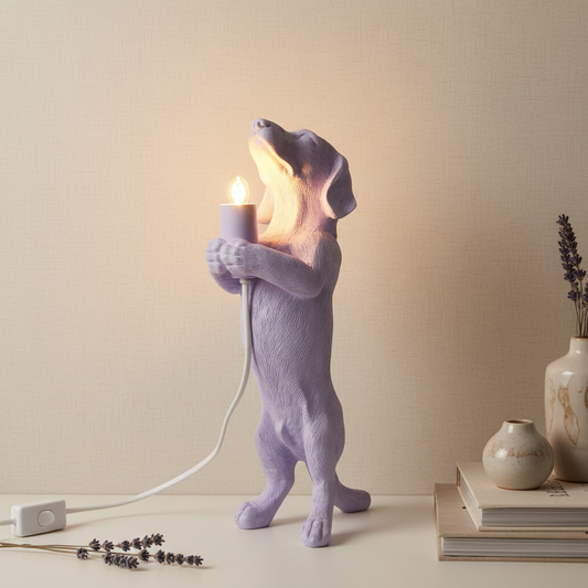 Dachshund Table Lamp Lavender - Main Product Image