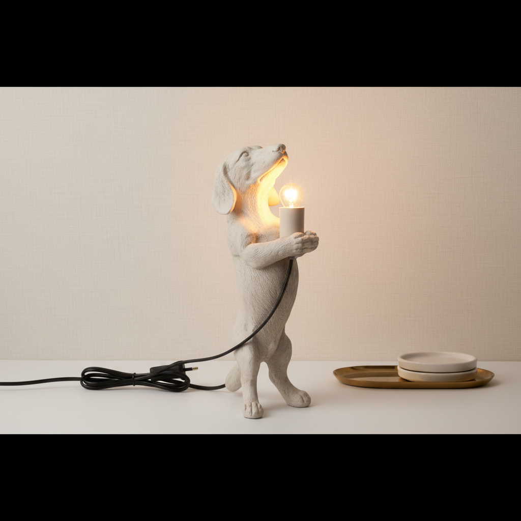 Dachshund Table Lamp Sand - Main Product Image