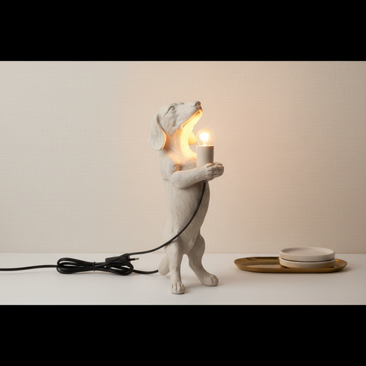 Dachshund Table Lamp Sand - Main Product Image