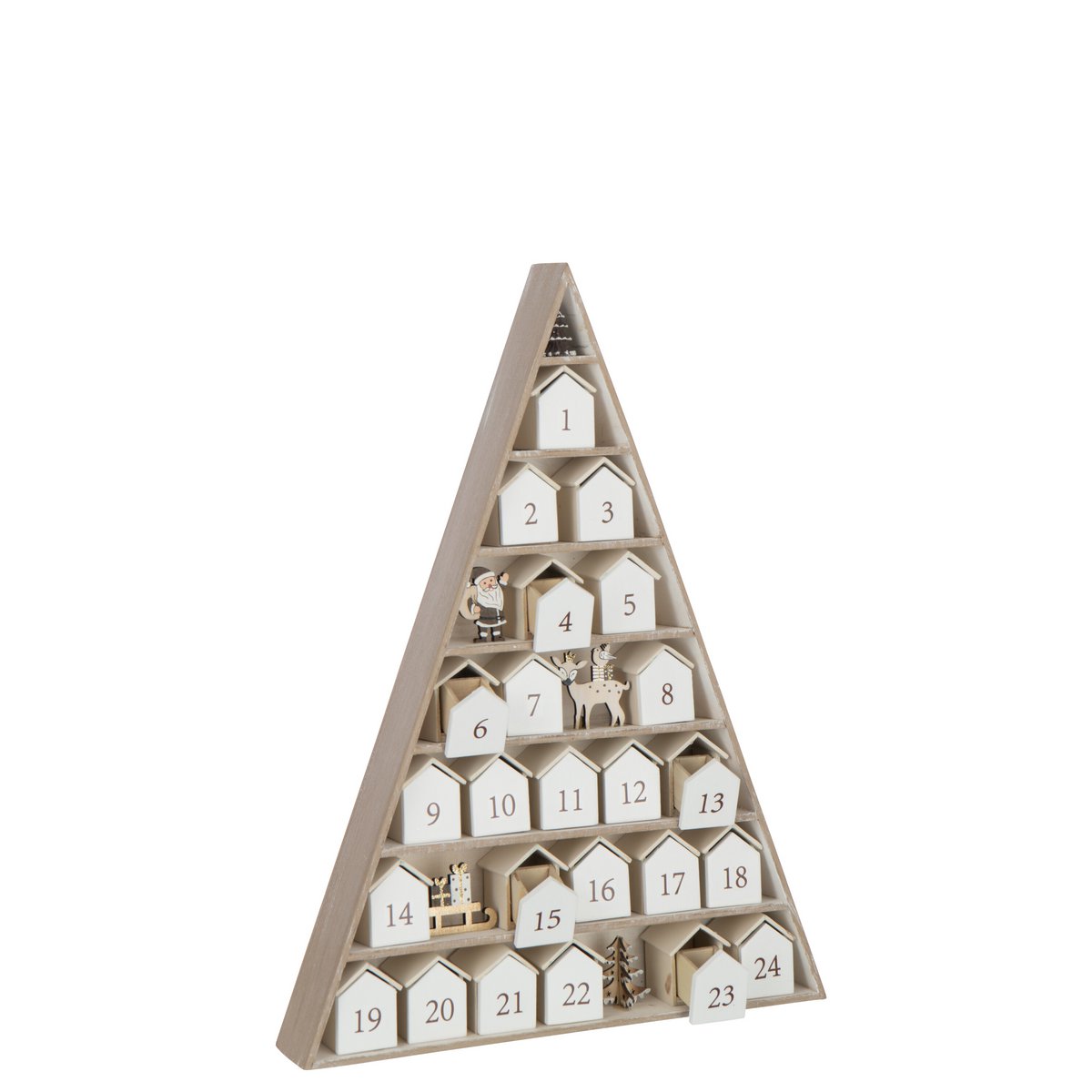 Adventskalender Dreieck Tannenbaum befüllbar Holz