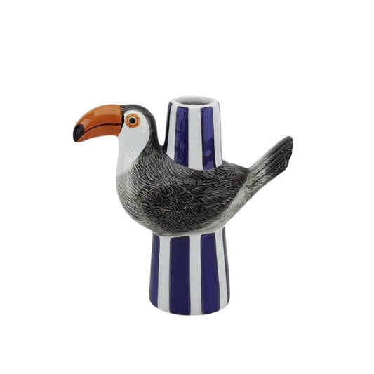 Dekovase Vase Tukan Deko 7x16 cm – ausgefallen Vogel