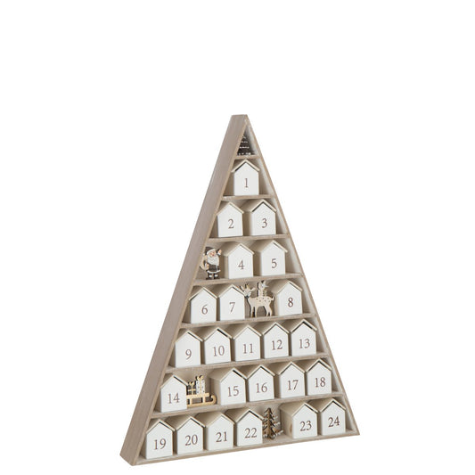 Adventskalender Dreieck Tannenbaum befüllbar Holz