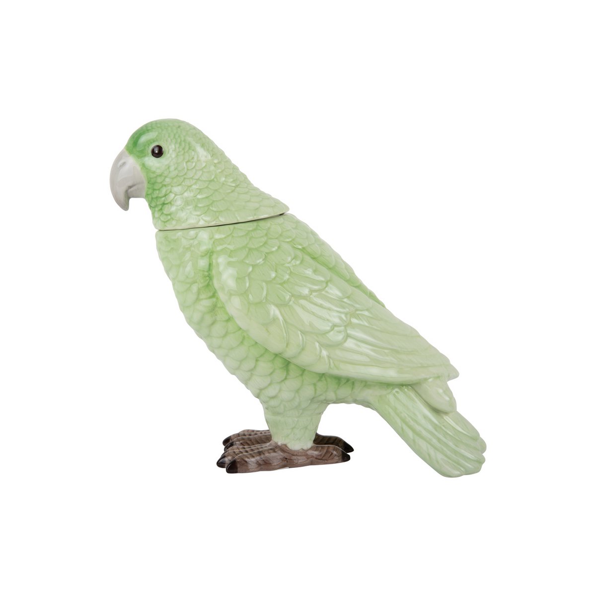 Vogel Aufbewahrungsdose Grün 21 cm – Keramik Deko von Present Time