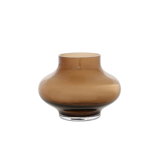 Glasvase Ruvuma Taupe mundgeblasen Ø 20 oder 28 cm
