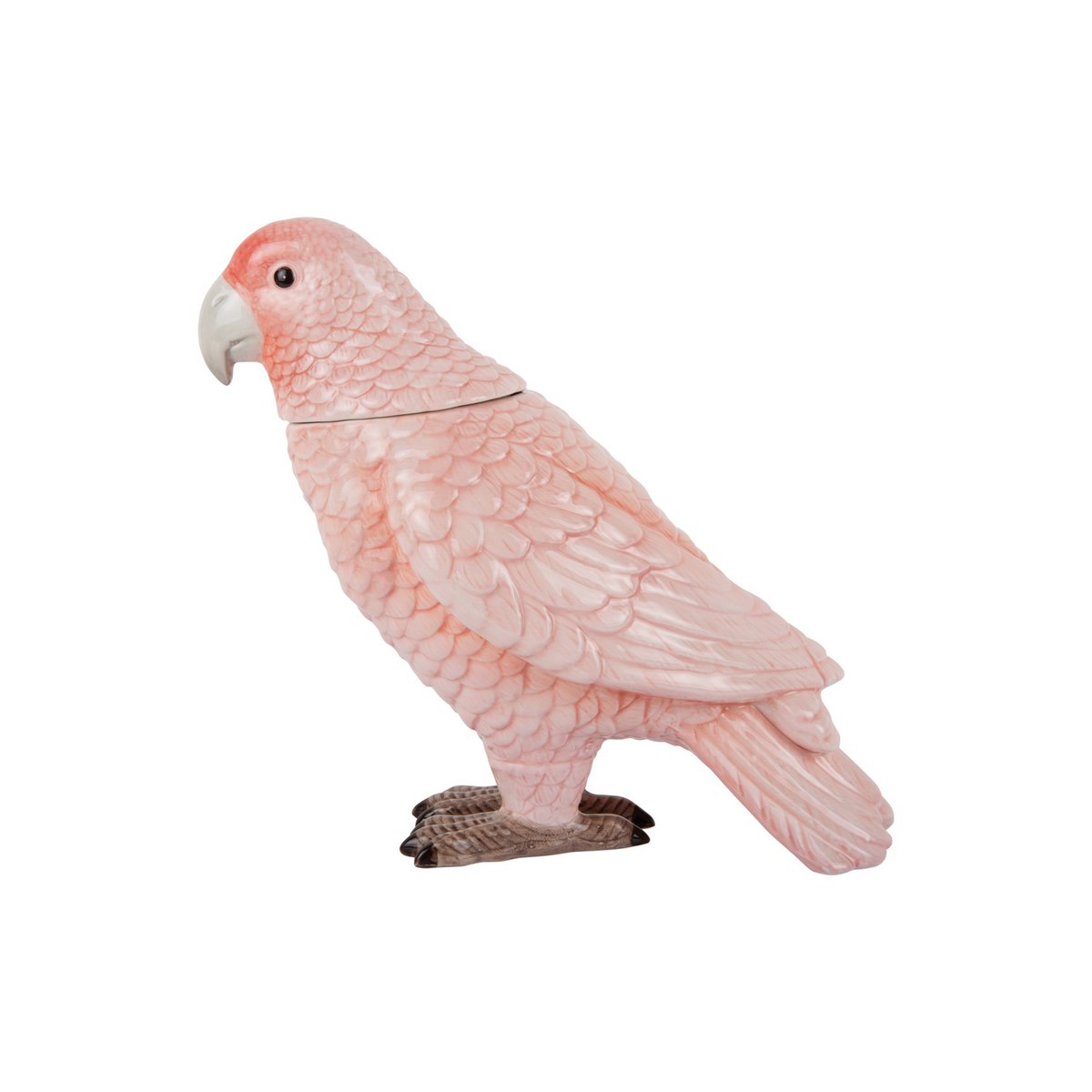 Vogel-Aufbewahrungsdose Rosa 21 cm – Keramik Deko von Present Time