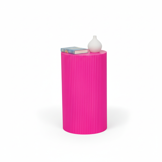 Fluted Pedestal Neon Pink - Smaller Book