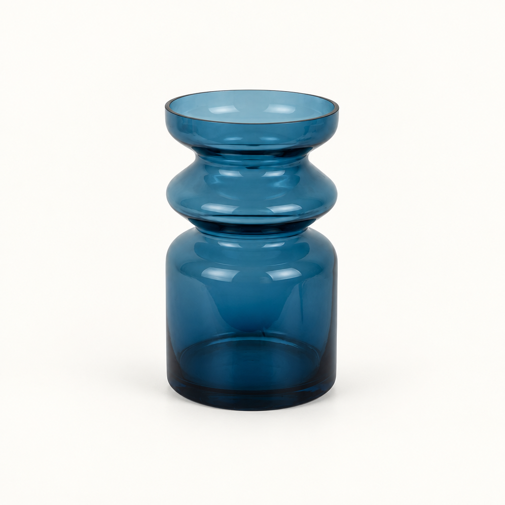 Glasvase Gusto Blau 25 cm – dekorative Vase von Present Time