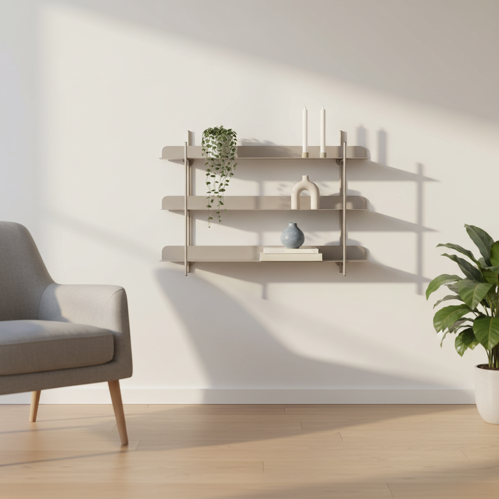 Graues Regal – Wohnzimmer