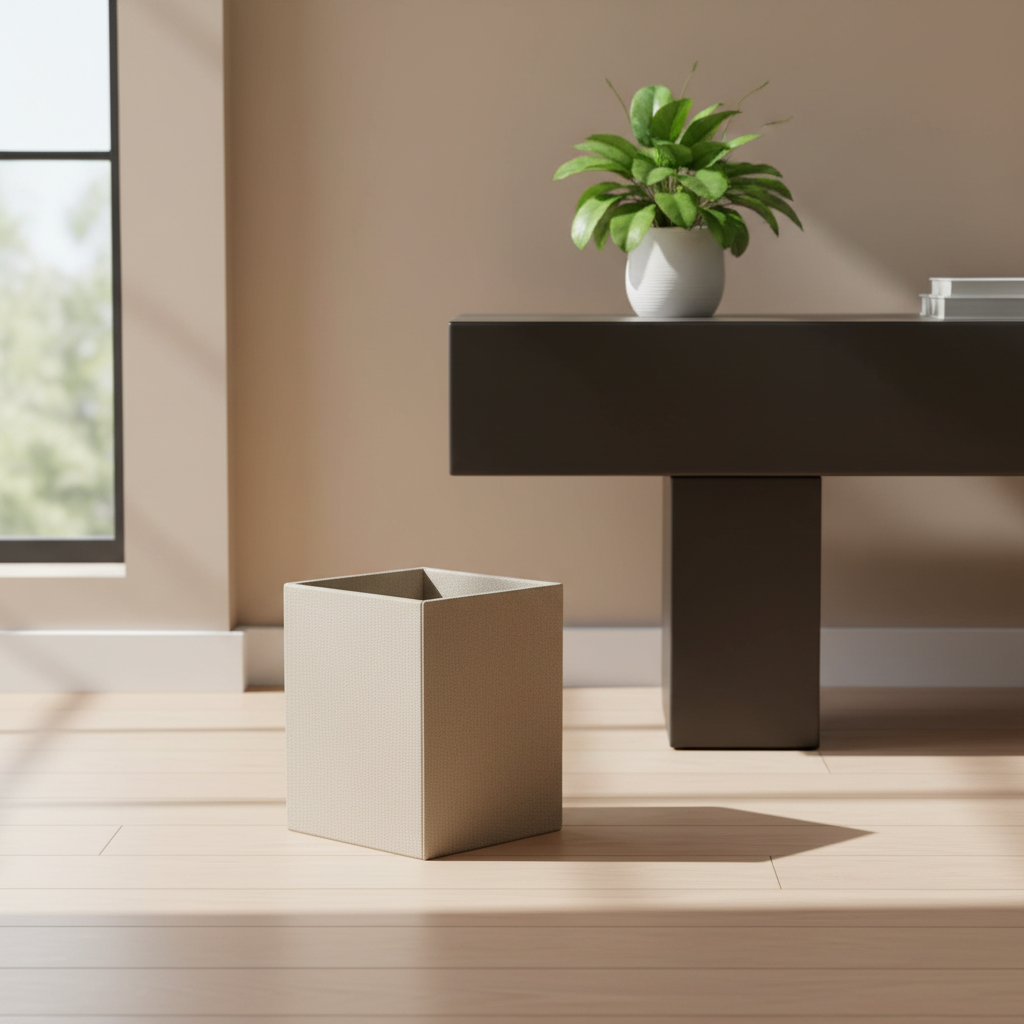Papierkorb taupe Konsole natürlich IKEA Stil