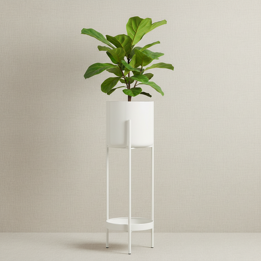 Pflanzkübel clean vor Leinenwand