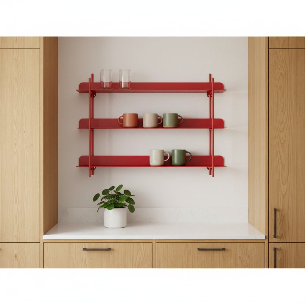 Rotes Regal – Küche neu