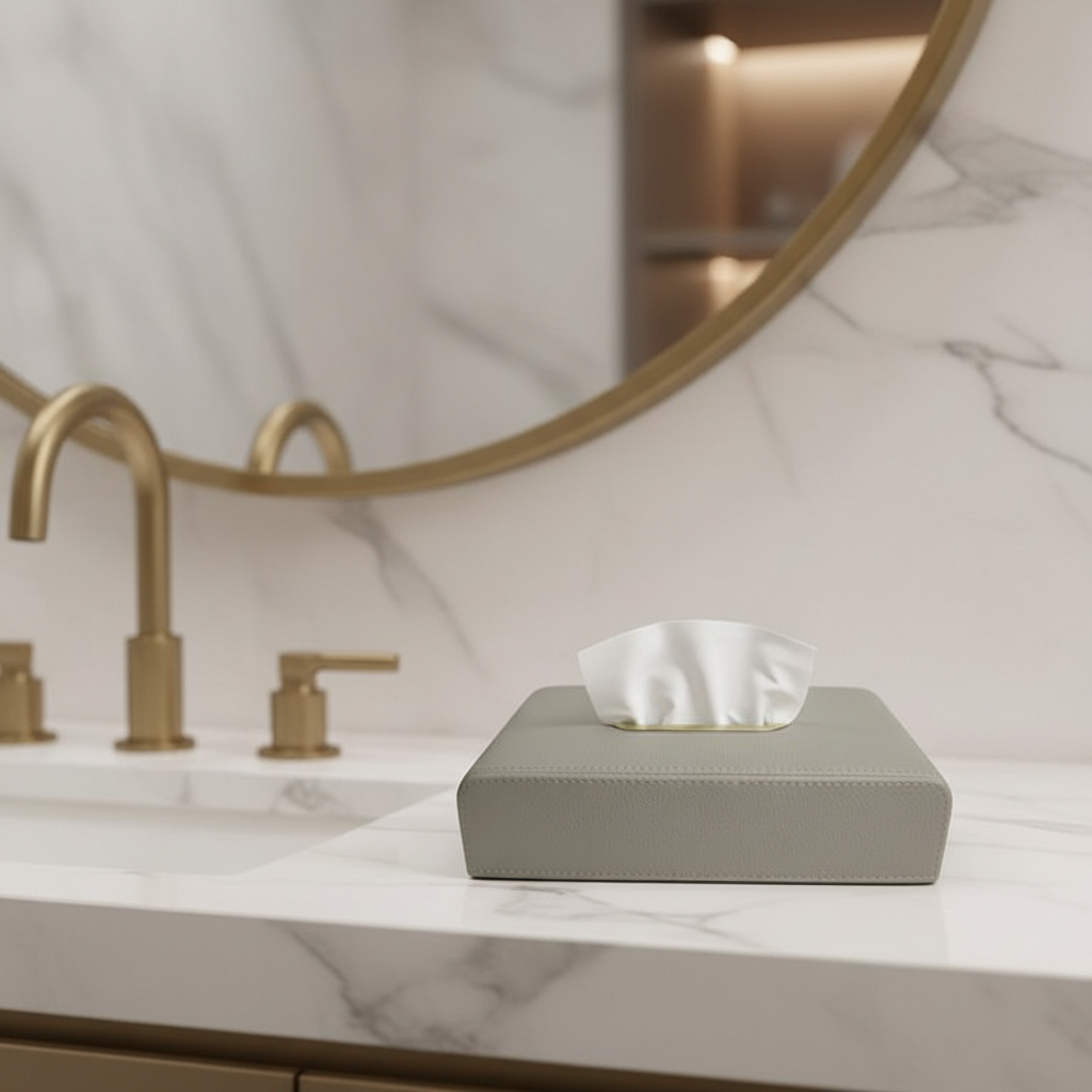 Signature Taschentücherbox hellgrau