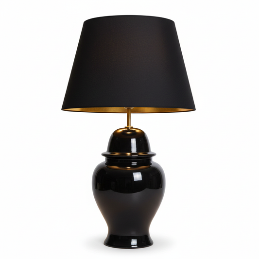 Signature Tischlampe schwarz freigestellt auf weißem Hintergrund