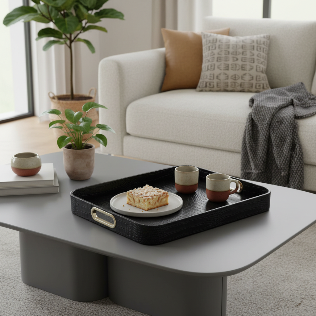 Tablett Atmosphärenbild Wohnzimmer Modern